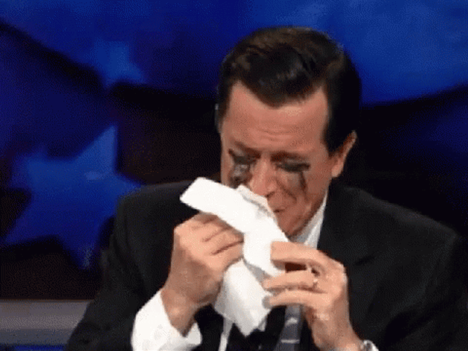 Stephen Colbert Happy Tears GIF