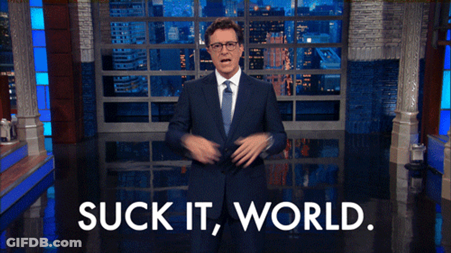 Stephen Colbert Suck It World GIF