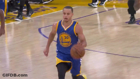Stephen Curry Dribbling Basketball GIF