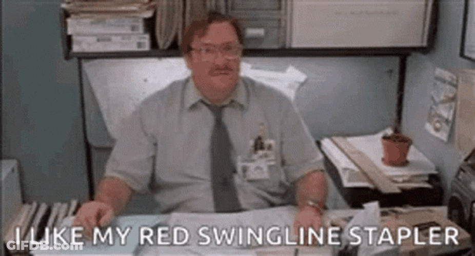 Stephen Root Milton Office Space I Like Stapler GIF