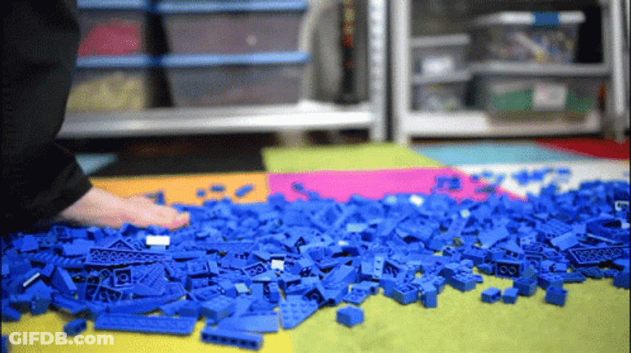 Stepping On Blue Lego GIF