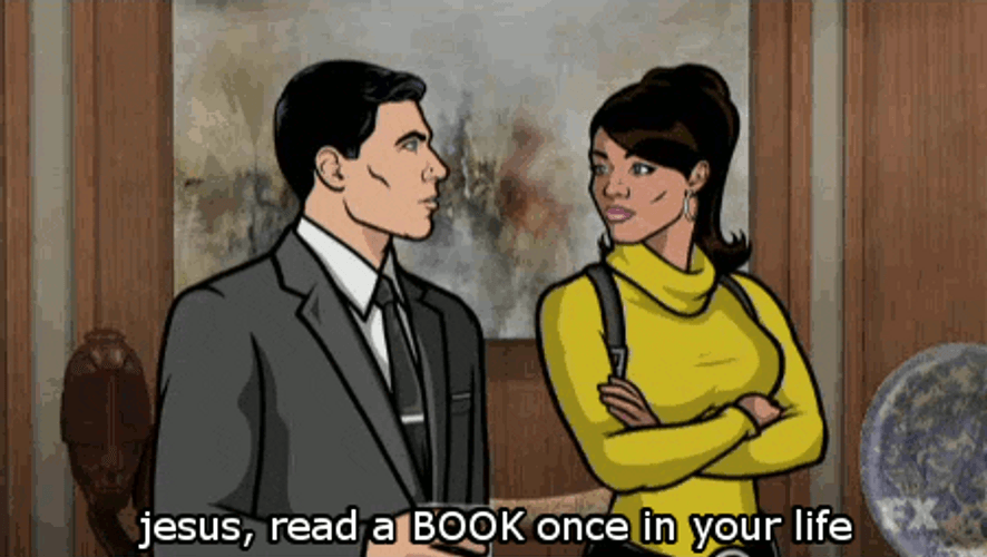 Sterling Archer Asks To Read A Book GIF