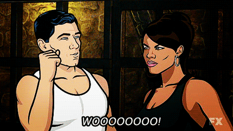 Sterling Archer Cheering GIF