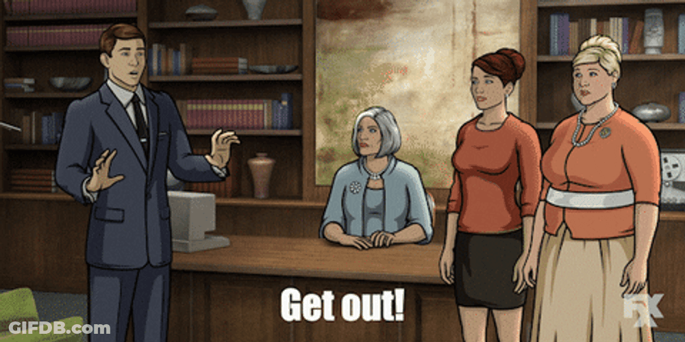 Sterling Archer Get Out GIF