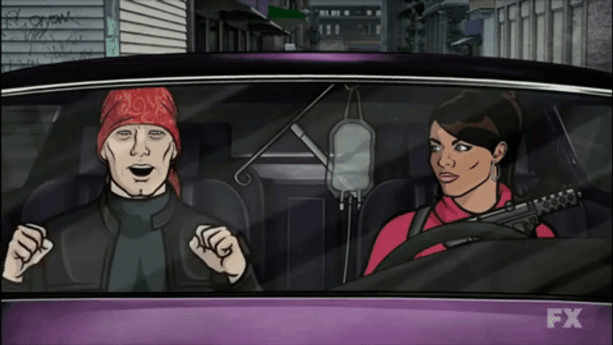 Sterling Archer In A Car GIF