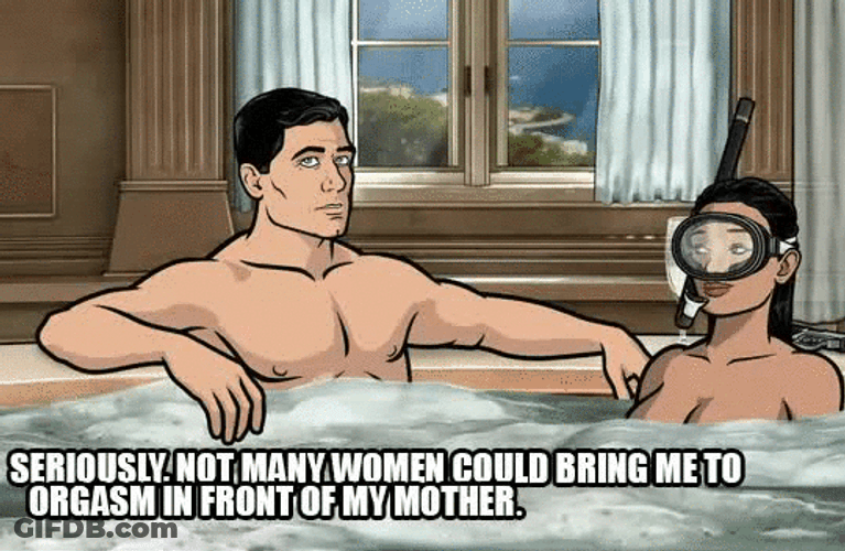 Sterling Archer In The Bath GIF