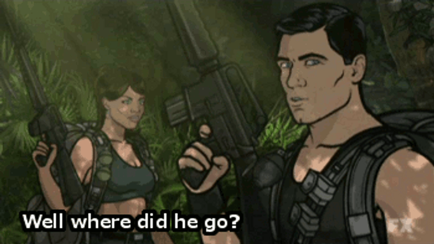 Sterling Archer In The Woods GIF