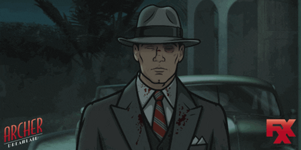 Sterling Archer Slapping Himself GIF
