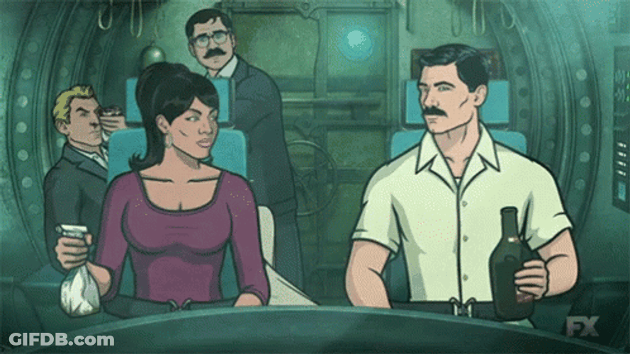 Sterling Archer Spaceship Boop GIF