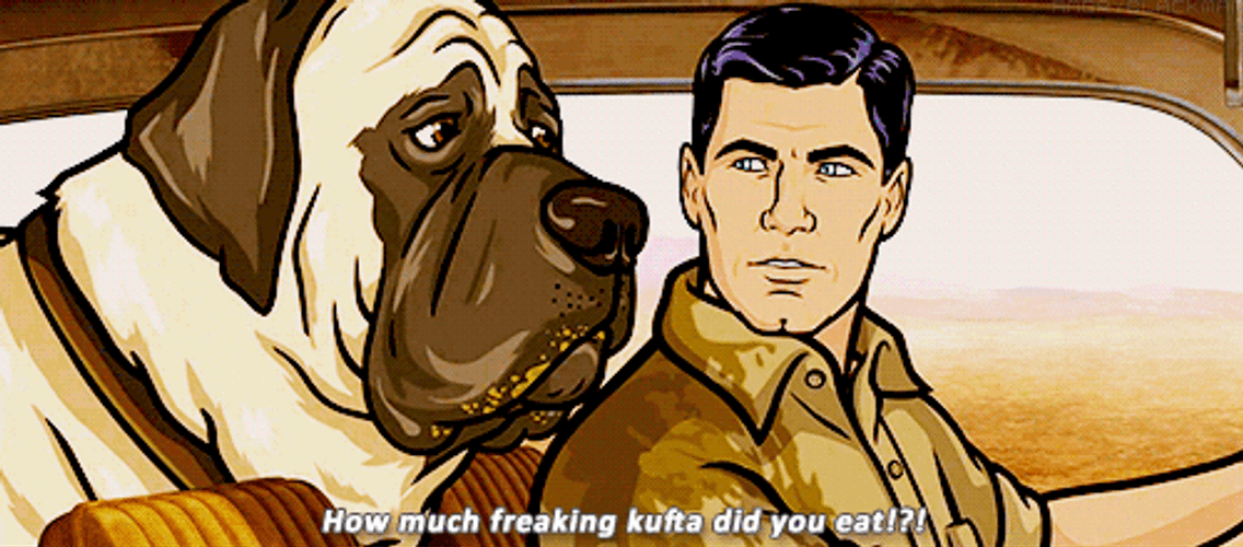 Sterling Archer Talks To His Dog GIF