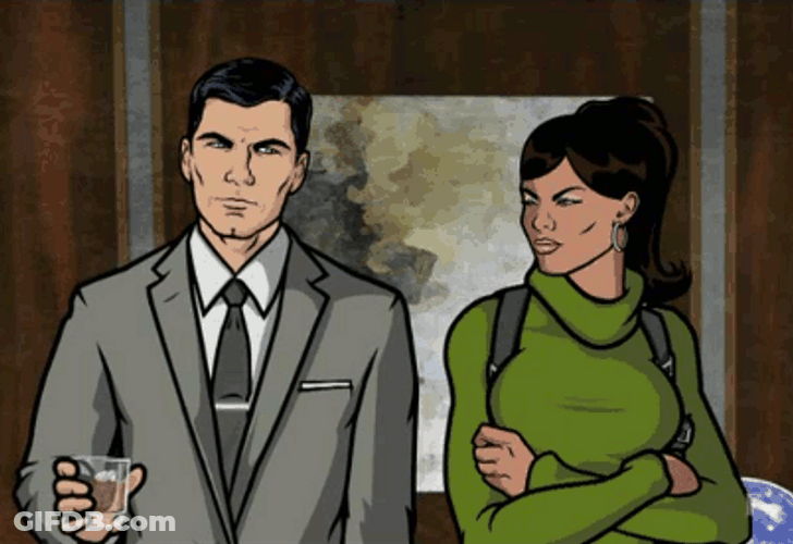 Sterling Archer Warning About Danger Zone GIF