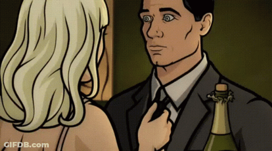 Sterling Archer Wine Explosion Moment GIF