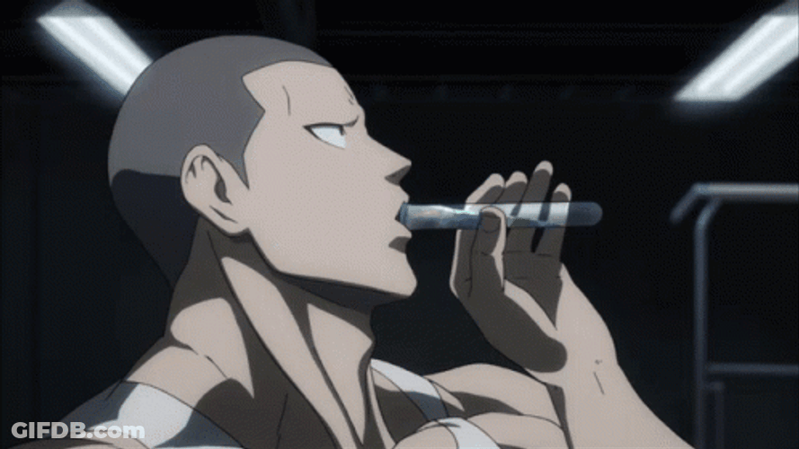 Steroid Shot One Punch Man Anime GIF