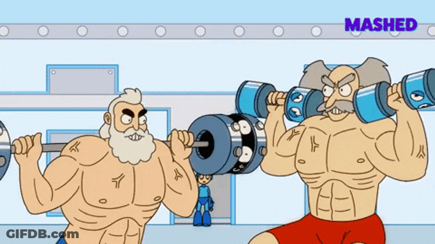 Steroids Animated Gym Rats Working Out GIF