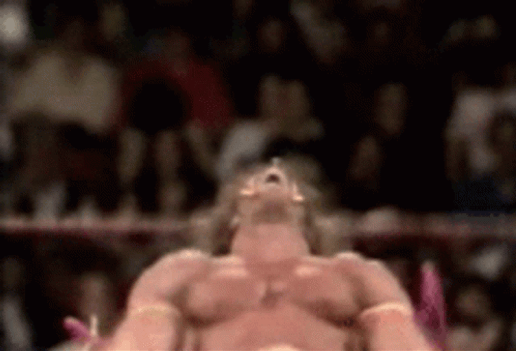 Steroids Pumped Up Wrestler Getting Wild GIF