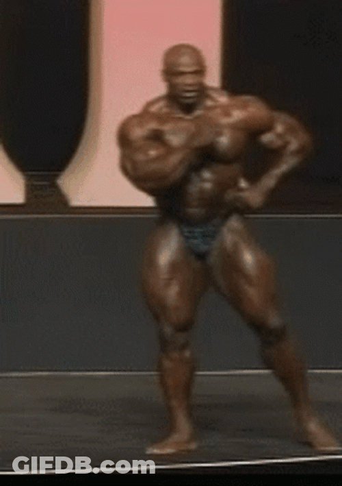 Steroids Ronnie Coleman Posedown GIF