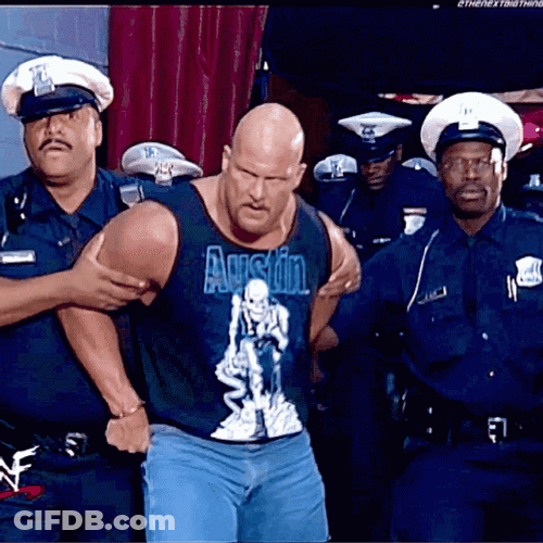 Steve Austin Arrested GIF