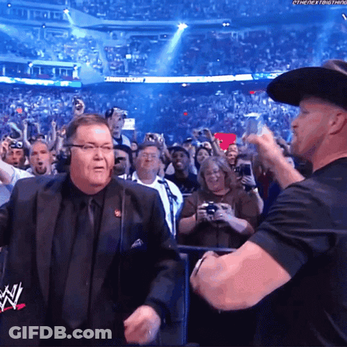 Steve Austin Stone Cold Holding Beer Up GIF