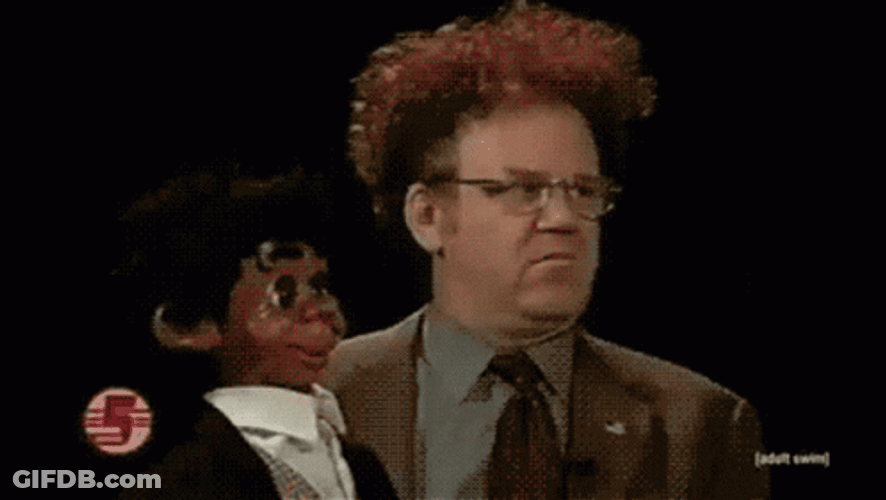 Steve Brule Carrying Puppet GIF