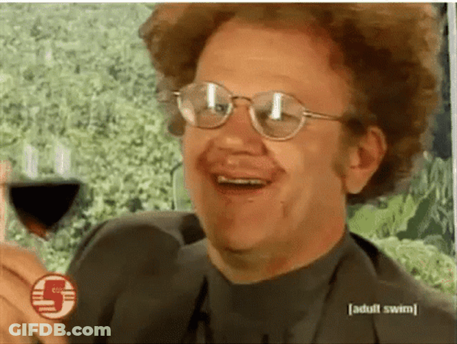 Steve Brule Drinking Wine GIF