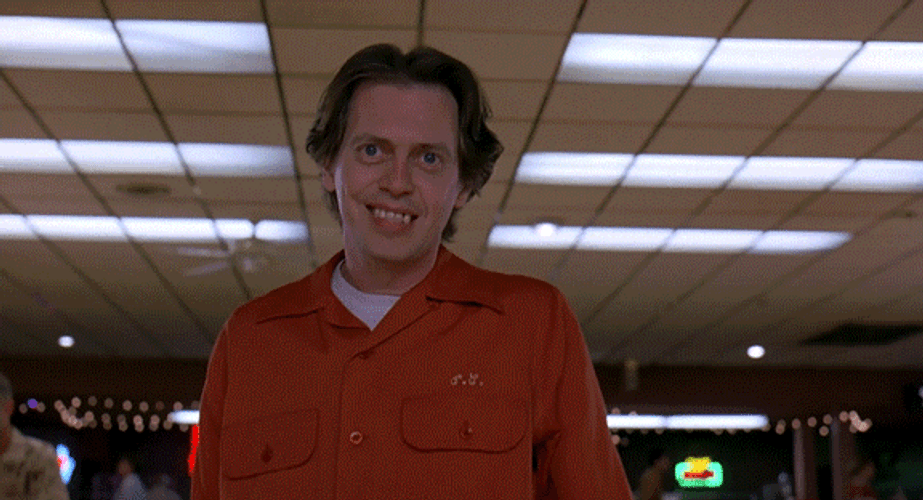 Steve Buscemi Bowling Score Reaction GIF