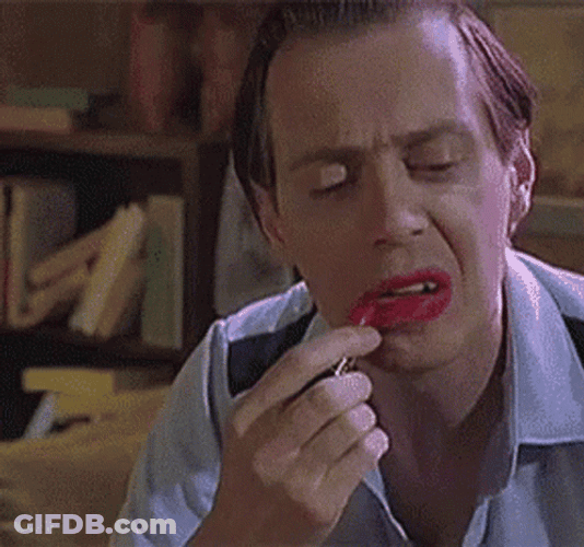 Steve Buscemi Creepy Guy Putting Lipstick GIF