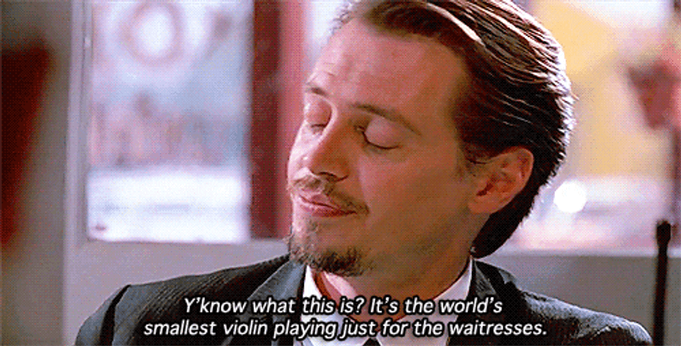 Steve Buscemi Mentioning Smallest Violin GIF
