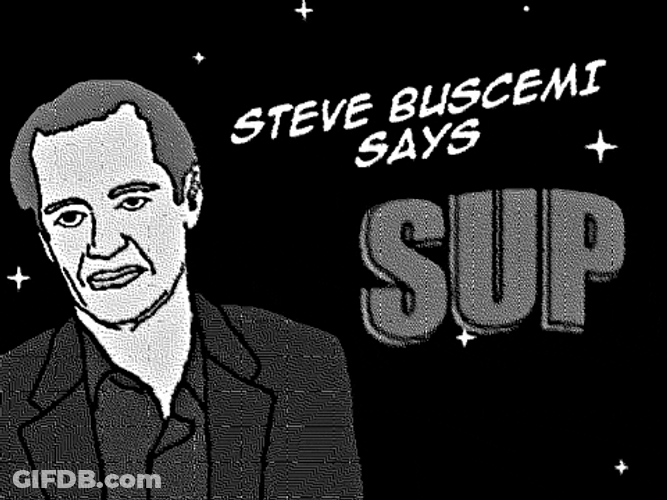 Steve Buscemi Says Sup GIF