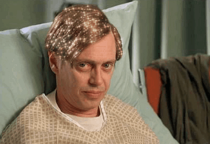 Steve Buscemi Sparkling Hair GIF