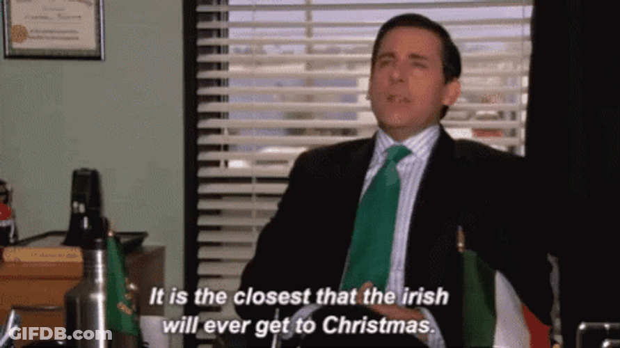 Steve Carell Irish Get To The Christmas GIF