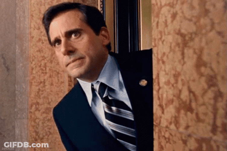 Steve Carrell Trying To Hide GIF