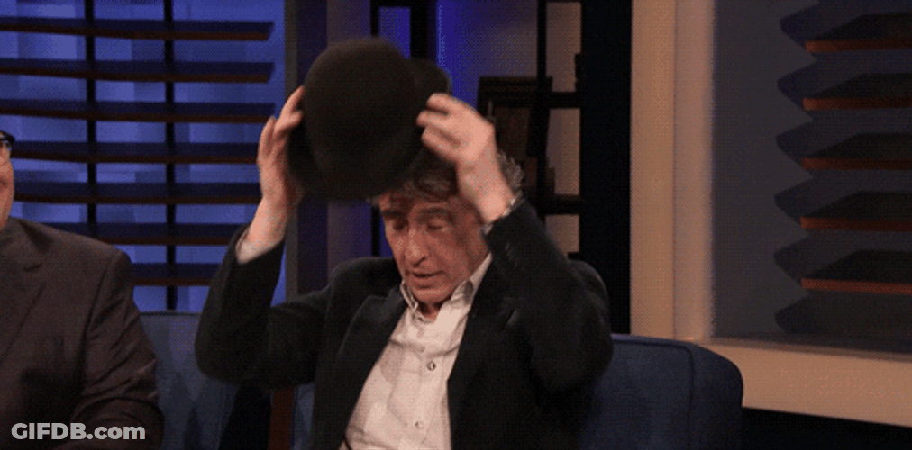 Steve Coogan Hat Trick GIF