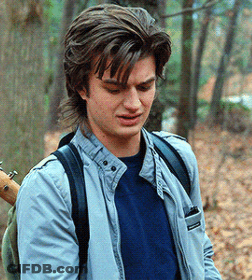Steve Harrington Shrug IDK GIF