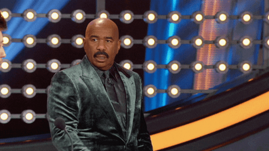 Steve Harvey Serious Shocked Reaction GIF