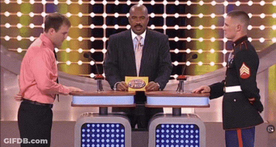 Steve Harvey Survey Says Two Men Chose Not To Answer GIF