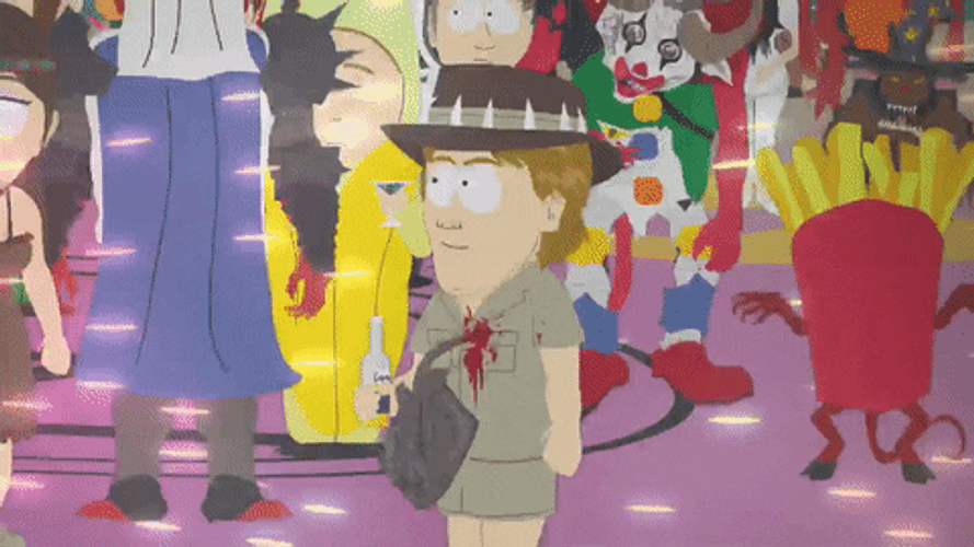 Steve Irwin On South Park TV Show GIF