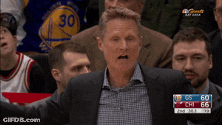 Steve Kerr Making Hand Gesture To Team GIF