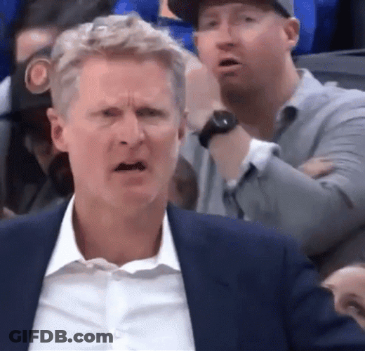 Steve Kerr Shouted On Referee GIF