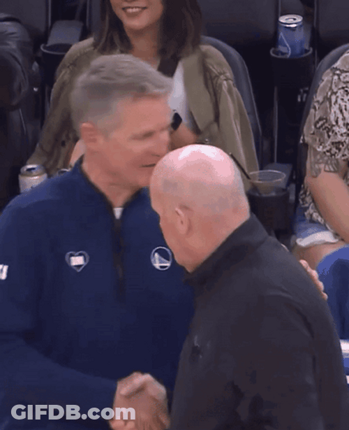 Steve Kerr Steve Clifford Holding Hands GIF