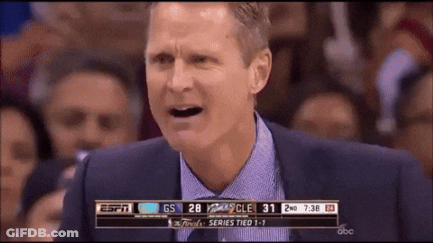 Steve Kerr Stunned With Referee Call GIF