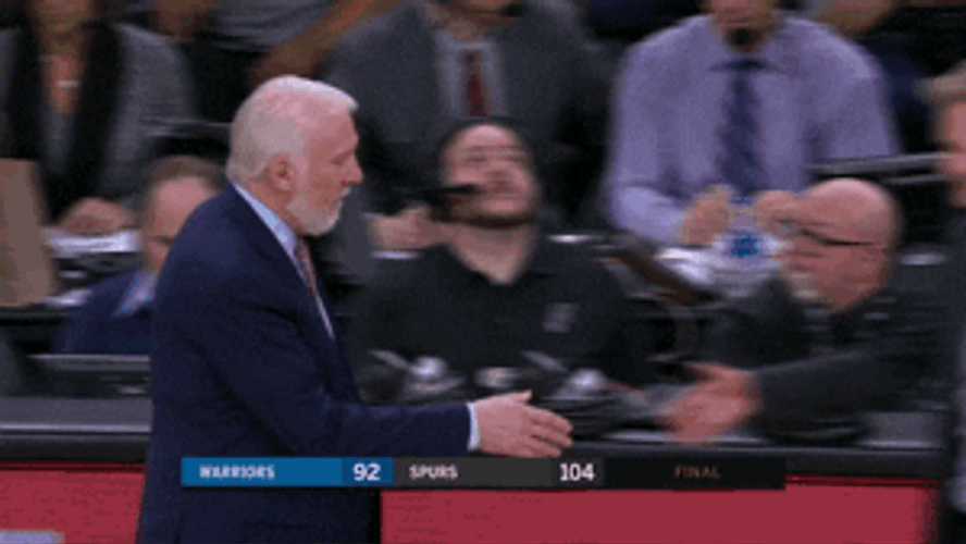 Steve Kerr With Gregg Popovich GIF