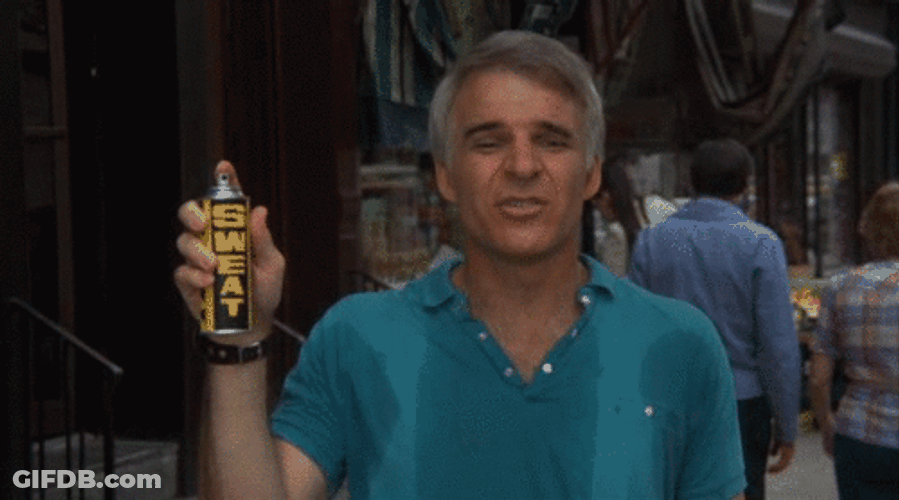 Steve Martin Sweating Extensively GIF