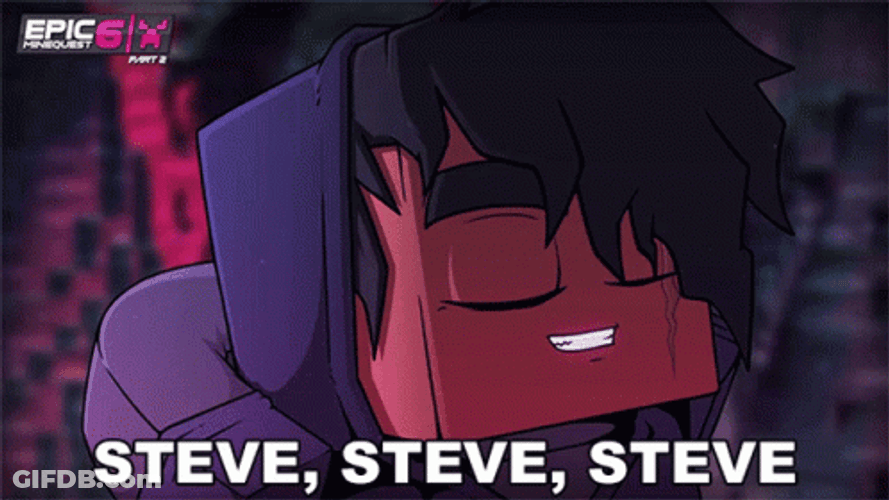 Steve Minecraft Dreaming GIF