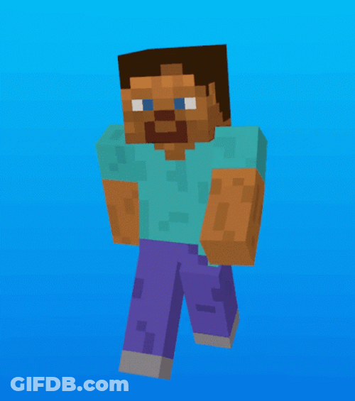 Steve Minecraft Walking GIF