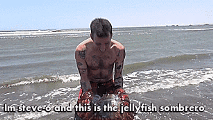 Steve-O Jellyfish Sombrero GIF