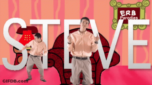 Steve Parodies Advertisement Man Holding Paper GIF