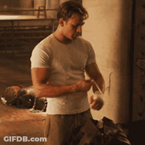 Steve Rogers Captain America Covering Hands Boxing GIF