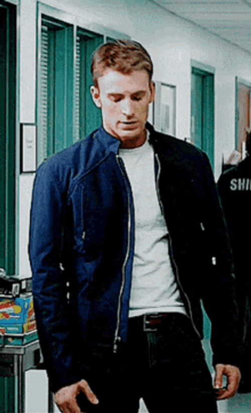 Steve Rogers Chris Evans Hands Hips Look Back GIF