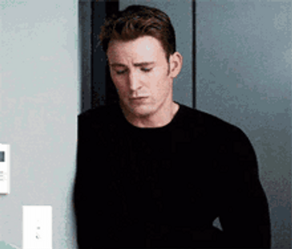 Steve Rogers Chris Evans Worried Listening GIF