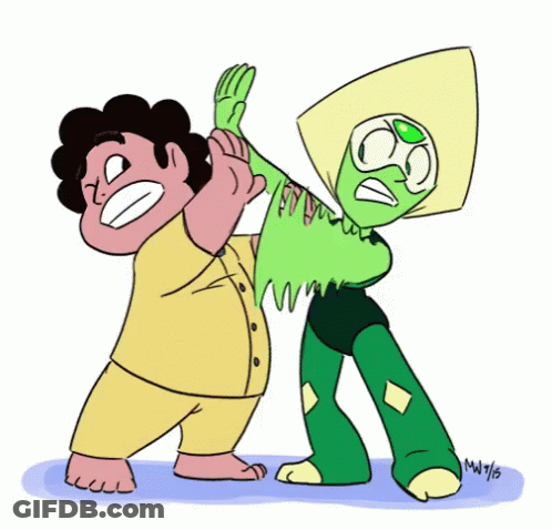 Steven And Peridot Cartoon Drawing GIF